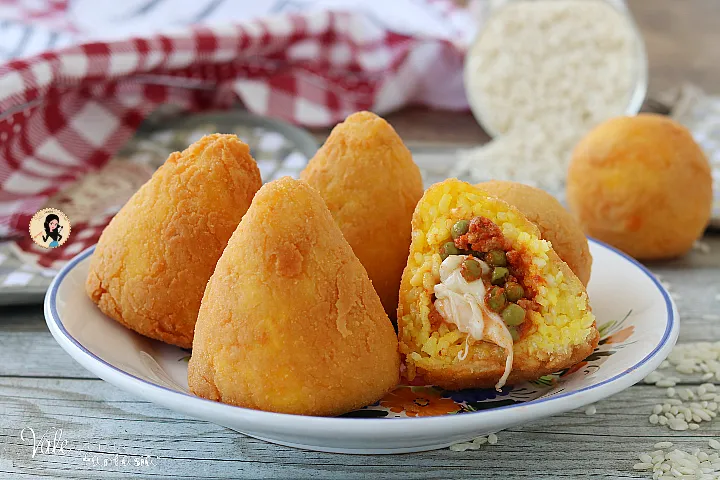 Arancino mozzarella et petits pois